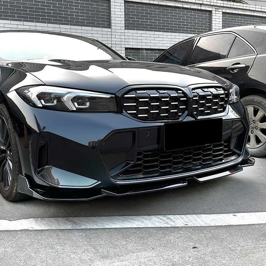 MP Style Gloss Black Front Splitter for BMW 3 Series G20 G21 LCI 23-Present - Carbon Factory