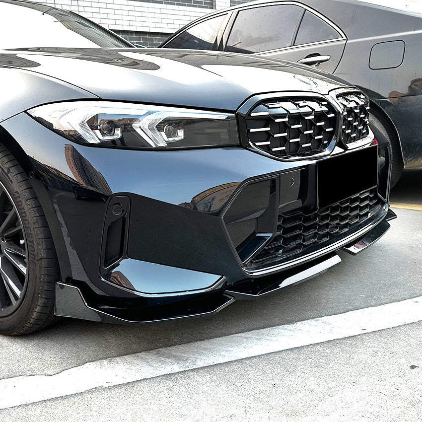 MP Style Gloss Black Front Splitter for BMW 3 Series G20 G21 LCI 23-Present - Carbon Factory