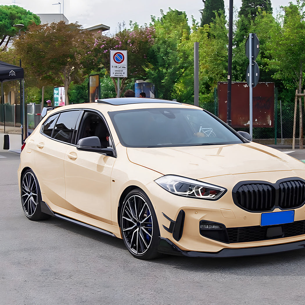 MP Style Gloss Black Side Skirts for BMW F40 1 Series 19-24 - Carbon Factory