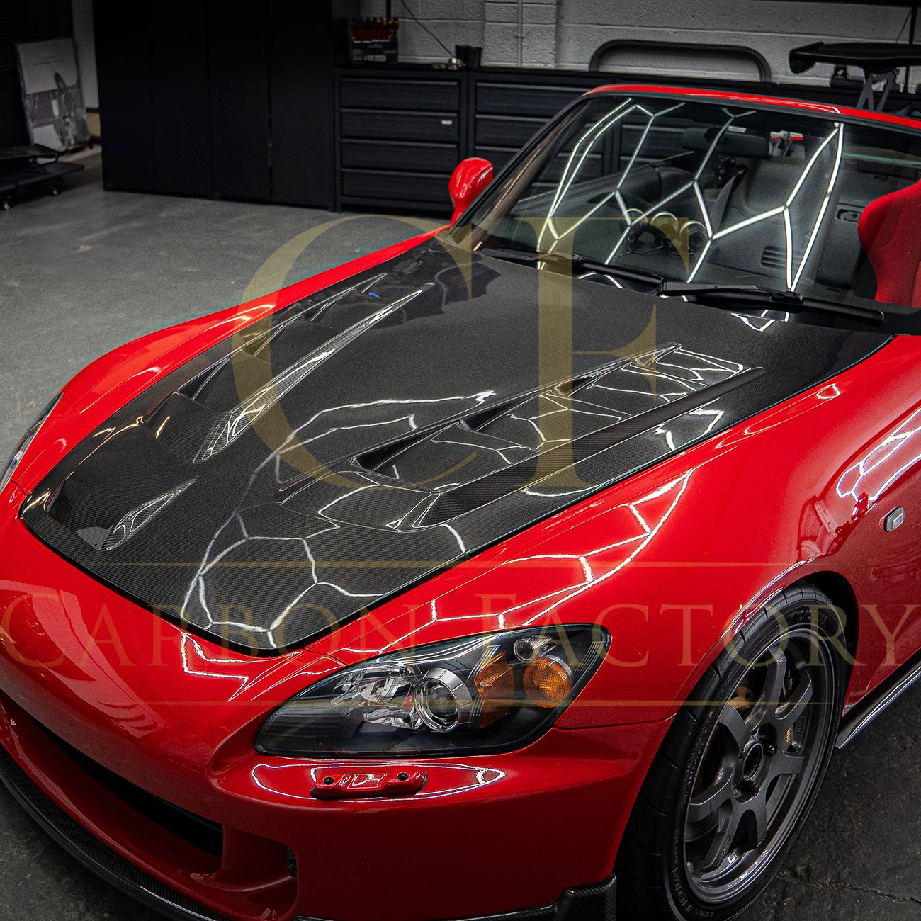 J Style Carbon Fibre Bonnet for Honda S2000 99-09-Carbon Factory
