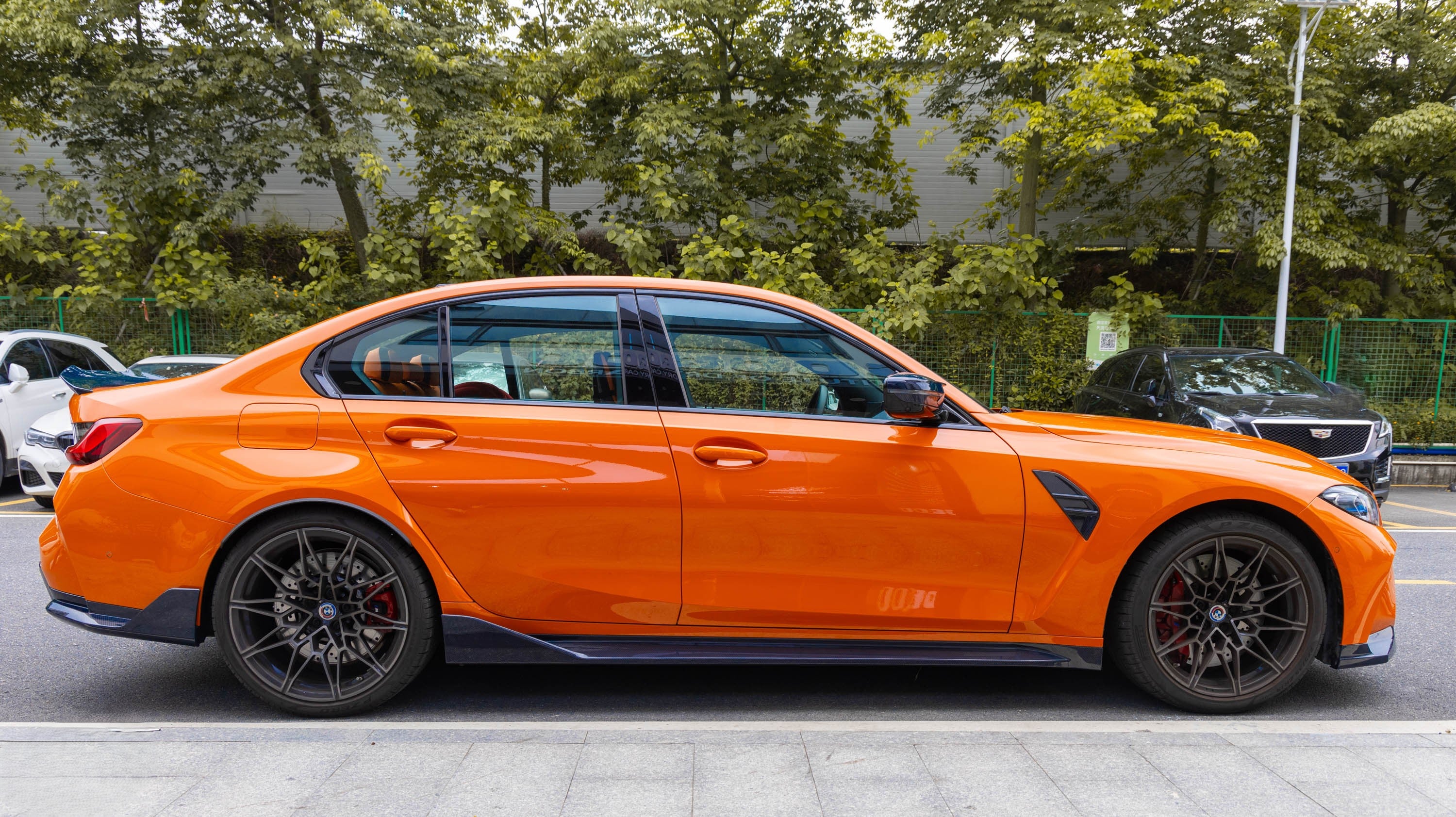 MP Style Pre-Preg Carbon Fibre Side Skirts for BMW G80 M3 21-Present - Carbon Factory
