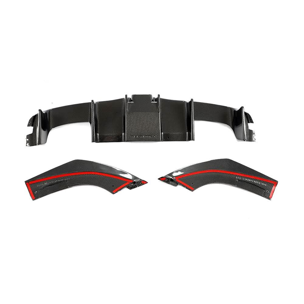 LED Style Carbon Fibre Rear Diffuser for BMW F87 F87C M2 16-21 - Carbon Factory