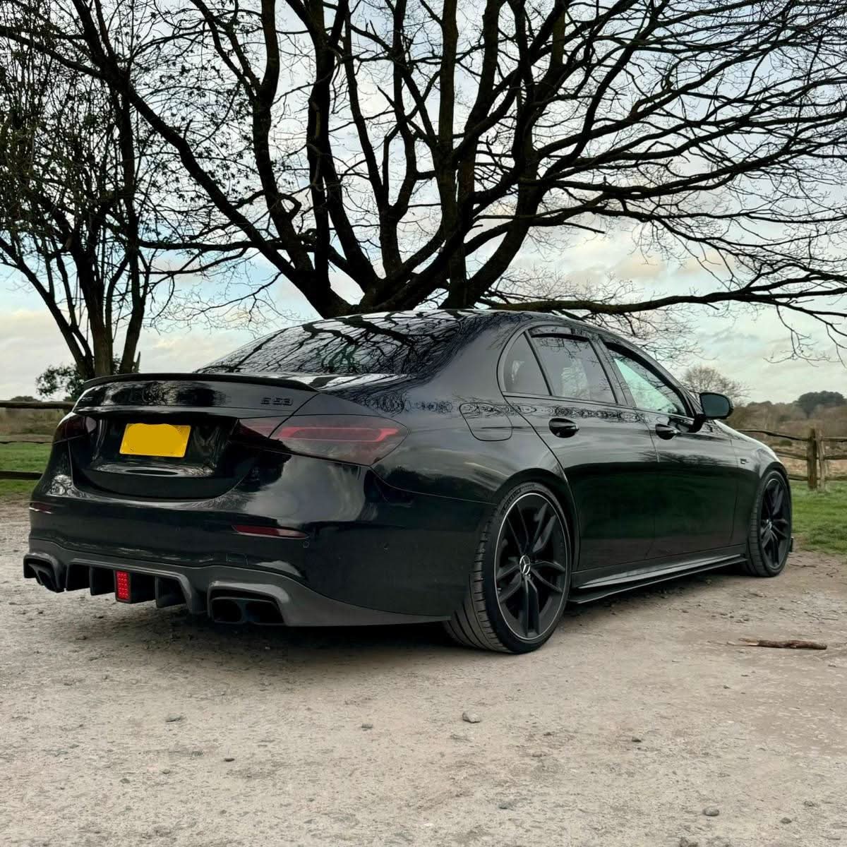 LED Style Carbon Fibre Rear Diffuser for Mercedes W213 E Class Saloon 16-18 - Carbon Factory