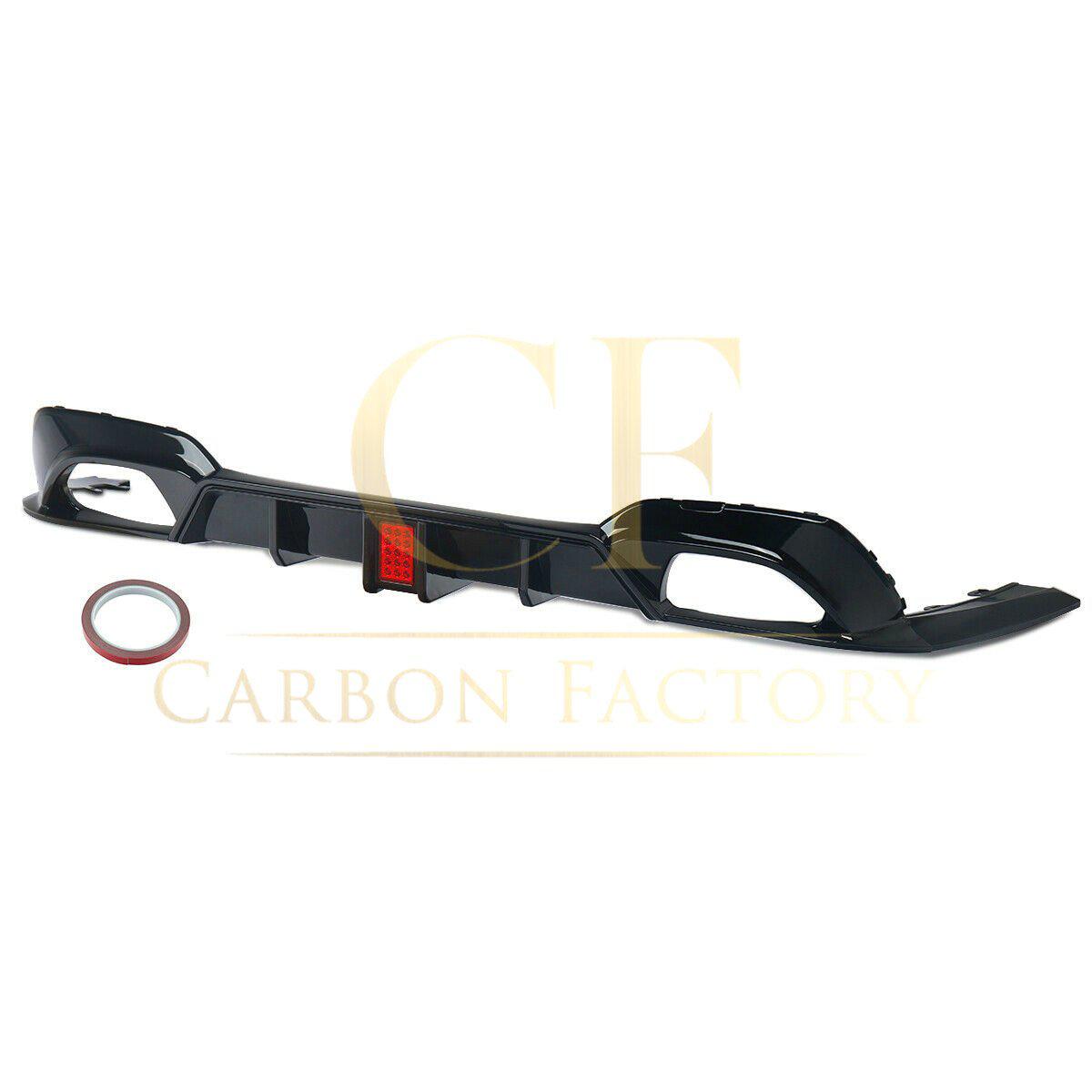 LED Style Gloss Black Rear Diffuser Quad Exhaust for BMW 3 Series G20 G21 Pre-LCI 19-22-Carbon Factory