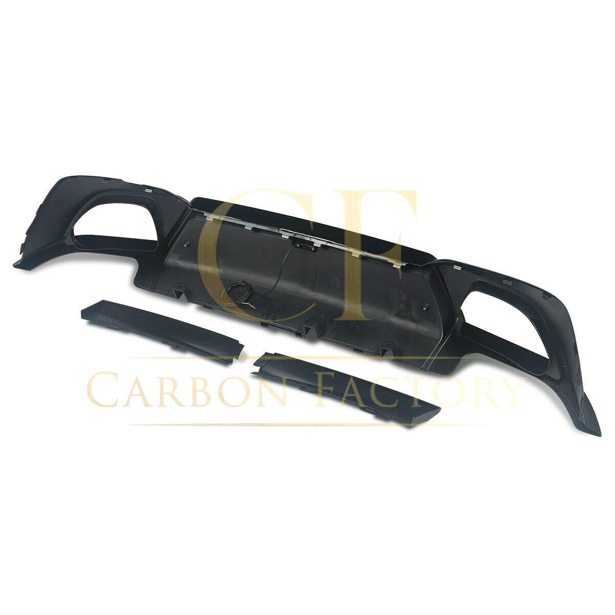 LED Style Gloss Black Rear Diffuser Quad Exhaust for BMW 3 Series G20 G21 Pre-LCI 19-22-Carbon Factory