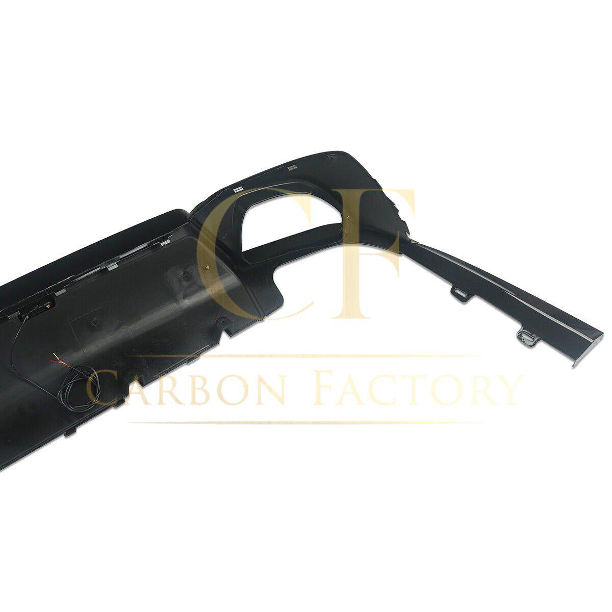LED Style Gloss Black Rear Diffuser Quad Exhaust for BMW 3 Series G20 G21 Pre-LCI 19-22-Carbon Factory