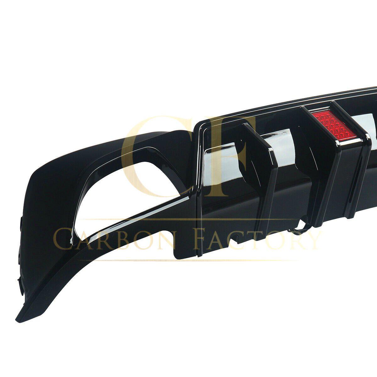 LED Style Gloss Black Rear Diffuser Quad Exhaust for BMW 3 Series G20 G21 Pre-LCI 19-22-Carbon Factory