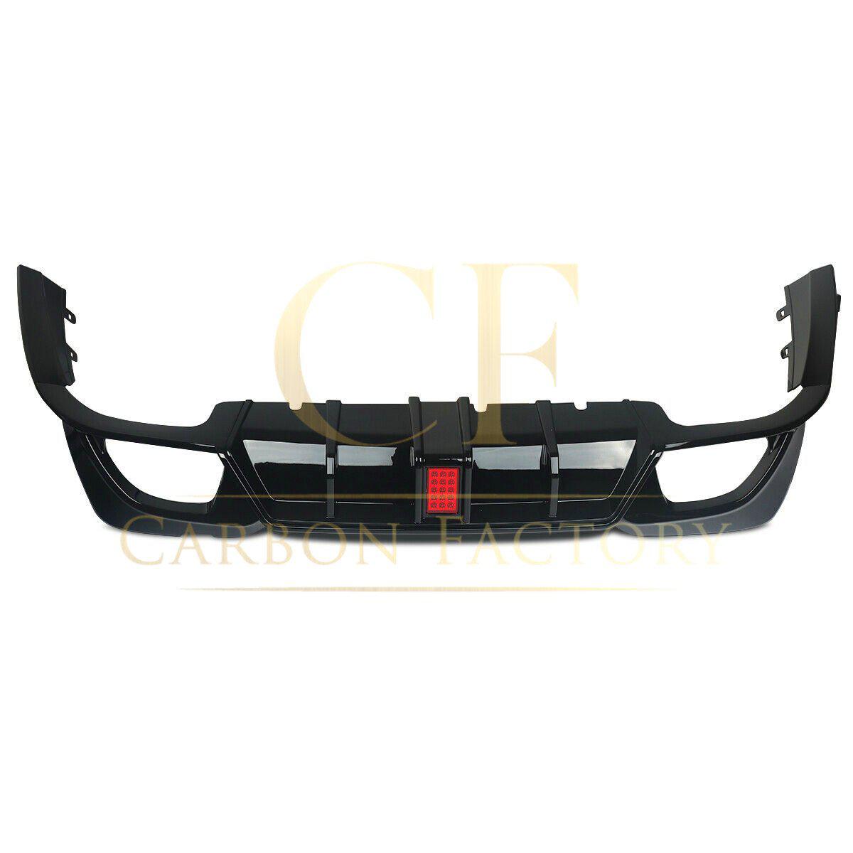 LED Style Gloss Black Rear Diffuser Quad Exhaust for BMW 3 Series G20 G21 Pre-LCI 19-22-Carbon Factory