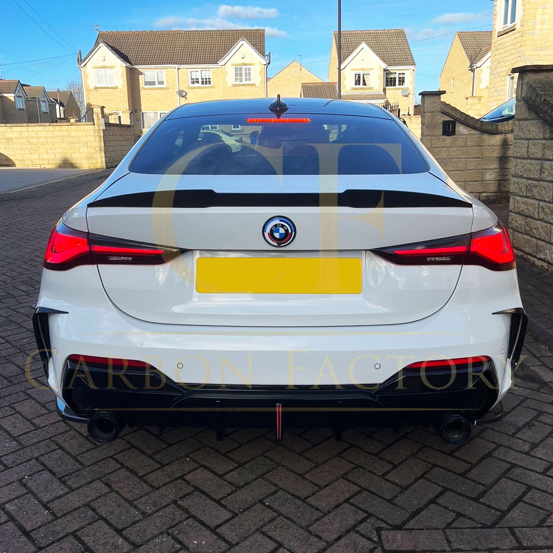 LED Style Gloss Black Rear Diffuser for BMW 4 Series G22 G23 20-Present-Carbon Factory
