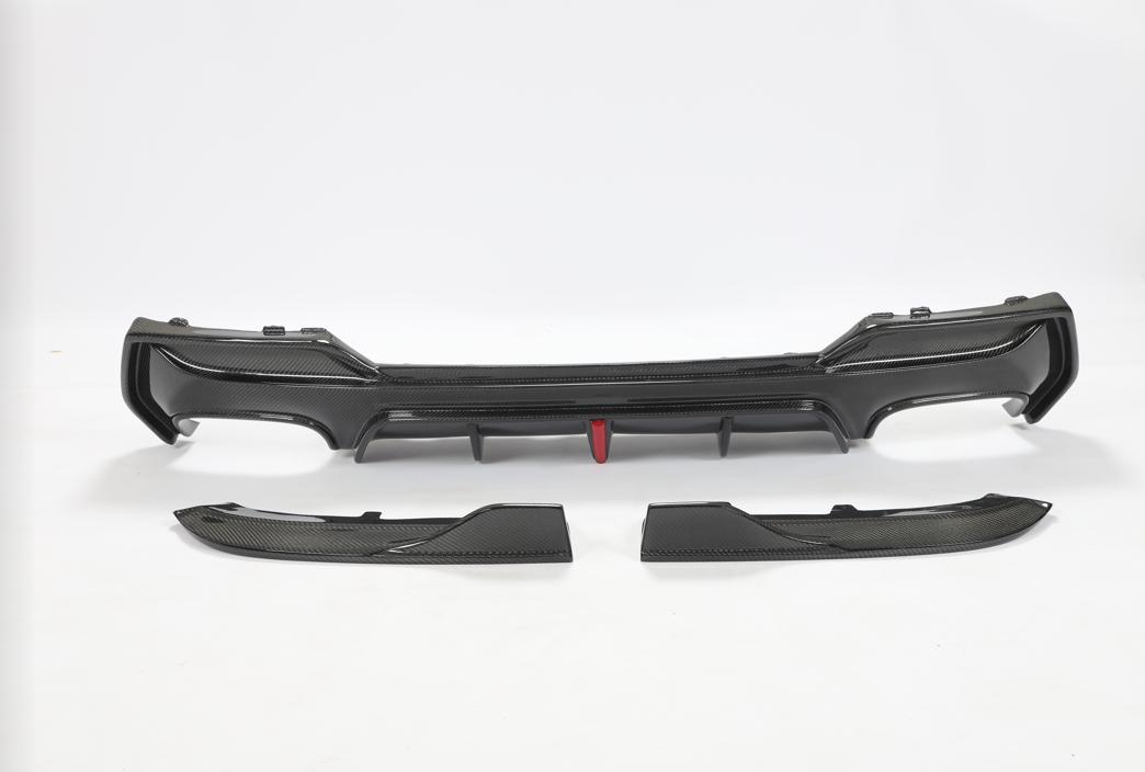LED Style Pre-Preg Carbon Fibre Rear Diffuser for BMW 4 Series G22 G23 20-Present-Carbon Factory