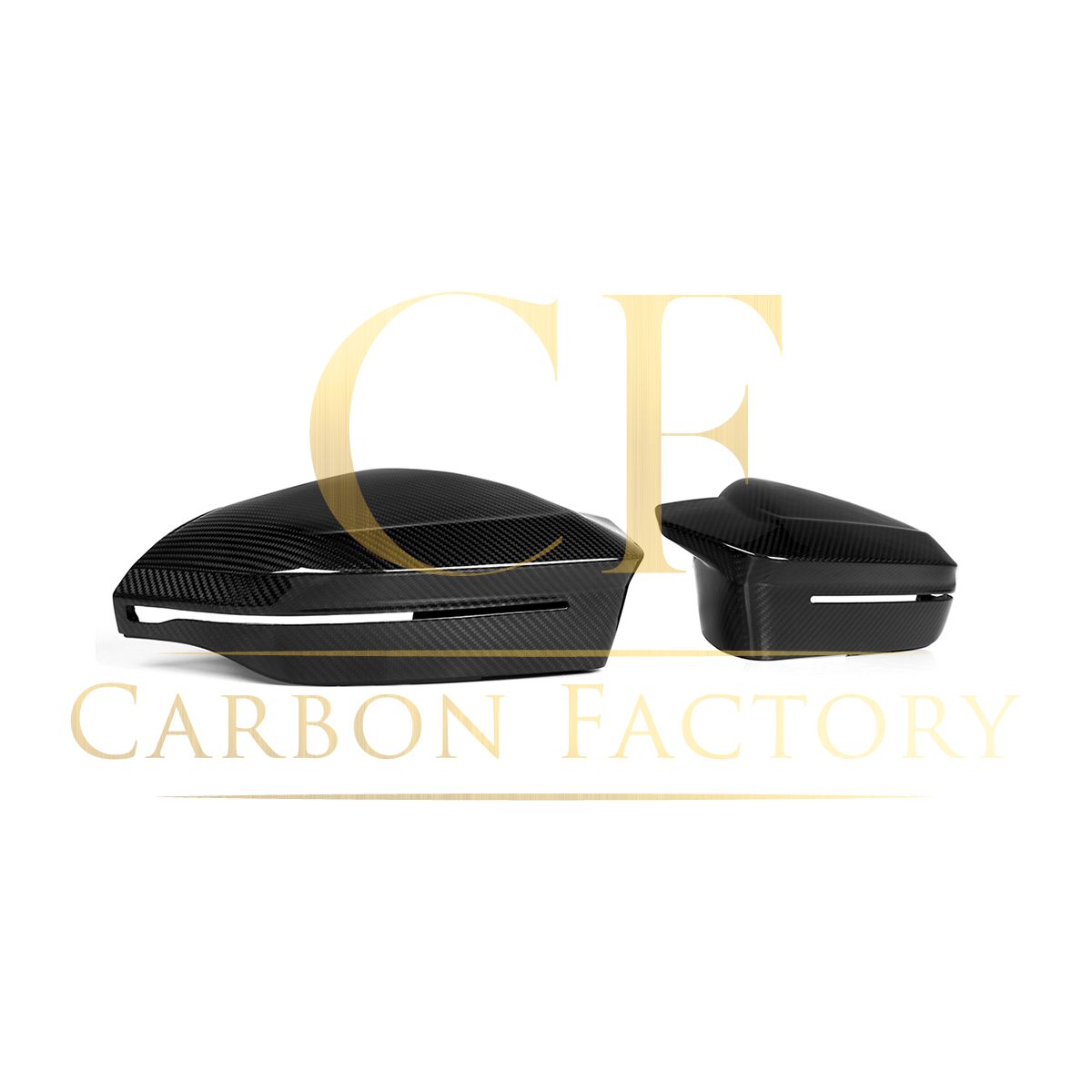 M5 Style Pre-Preg Carbon Fibre Replacement Mirror Covers for BMW G60 5 Series LHD 23-Present-Carbon Factory