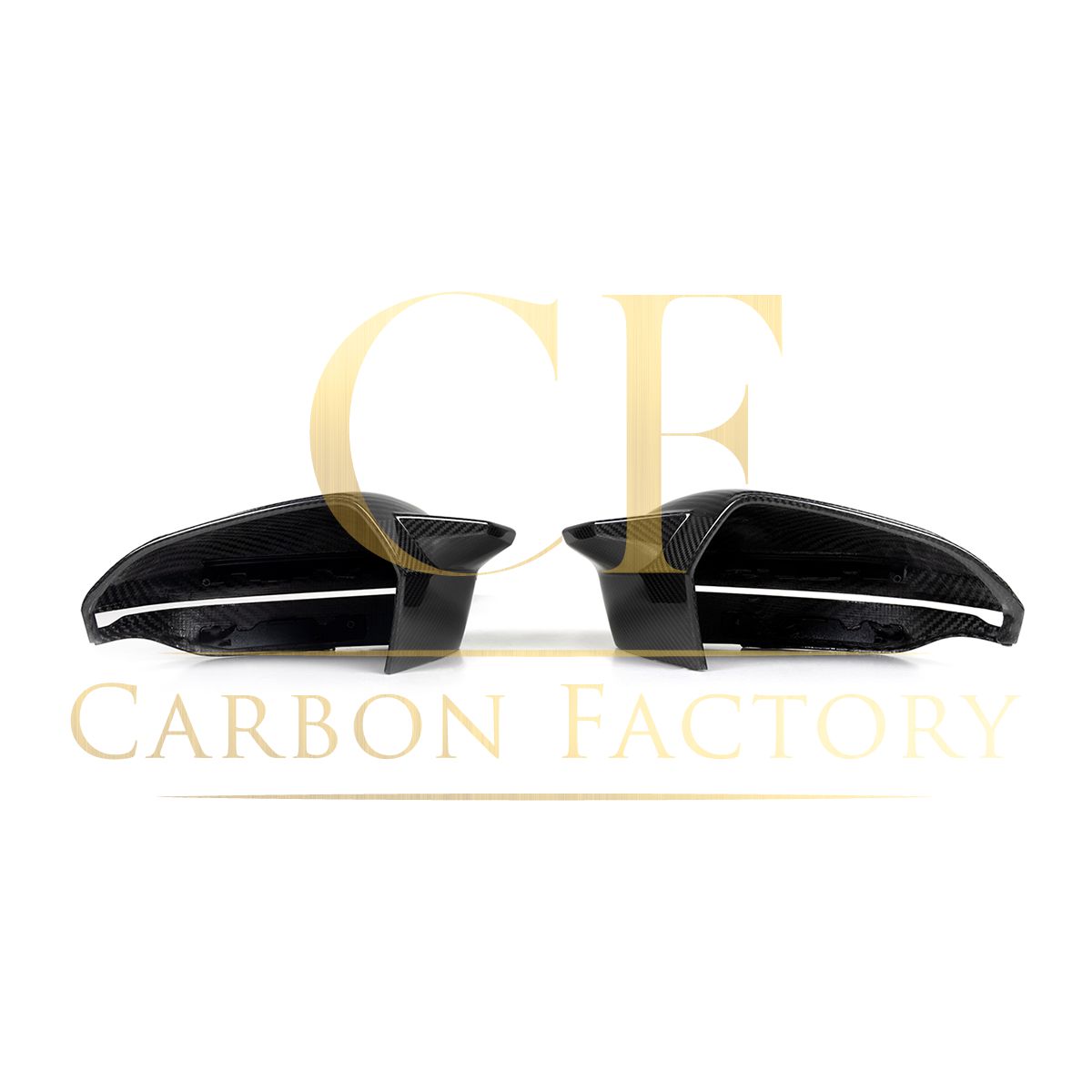M5 Style Pre-Preg Carbon Fibre Replacement Mirror Covers for BMW G60 5 Series LHD 23-Present-Carbon Factory