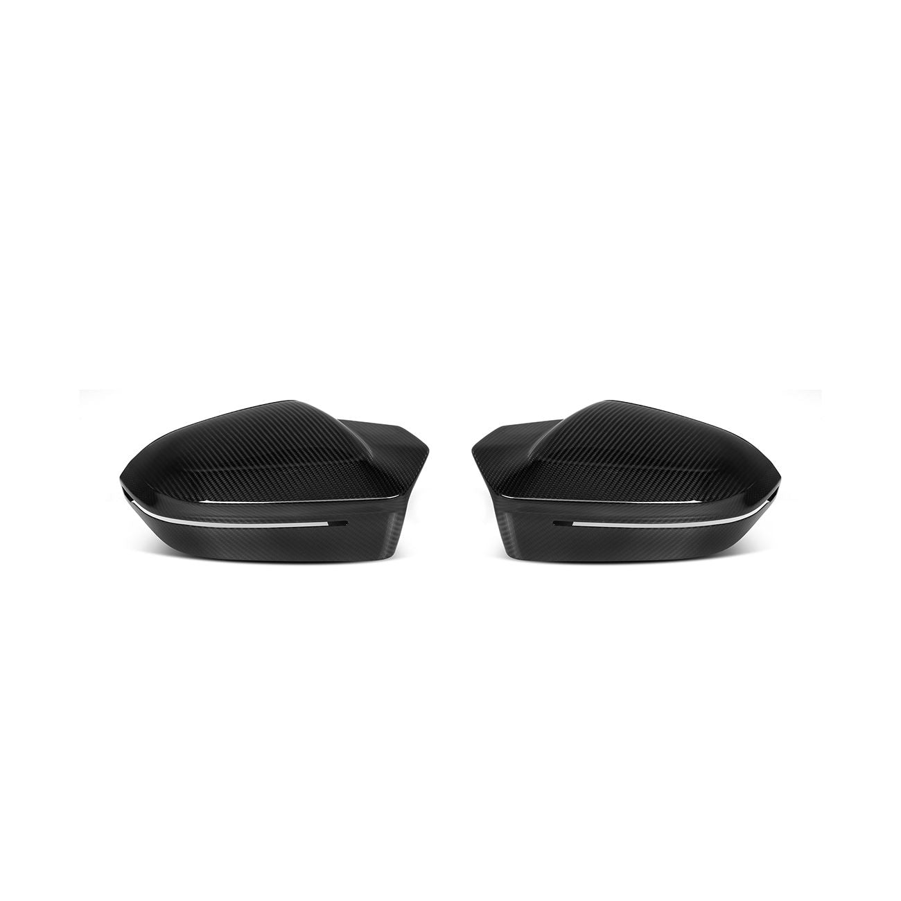 M5 Style Pre-Preg Carbon Fibre Replacement Mirror Covers for BMW G60 5 Series LHD 23-Present-Carbon Factory