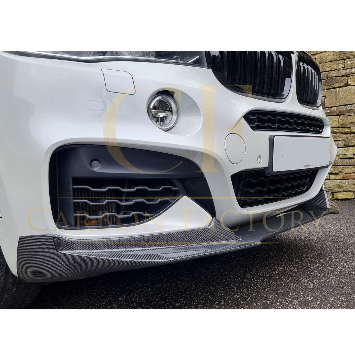 MP Style Carbon Fibre Front Splitter for BMW F16 X6 14-18-Carbon Factory