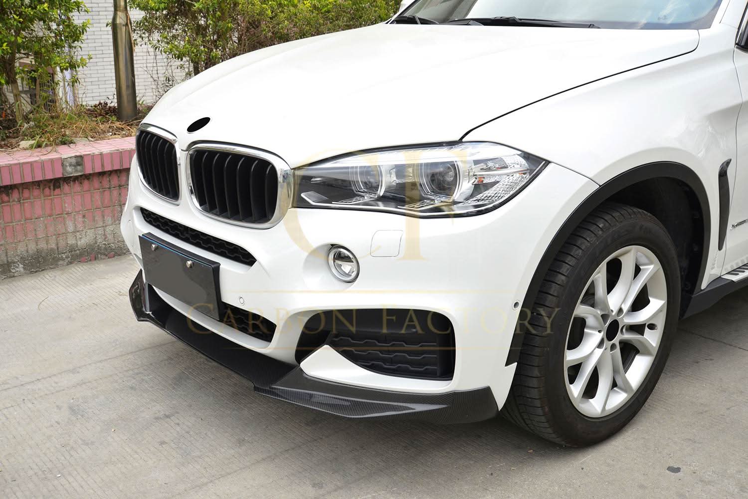 MP Style Carbon Fibre Front Splitter for BMW F16 X6 14-18 - Carbon Factory