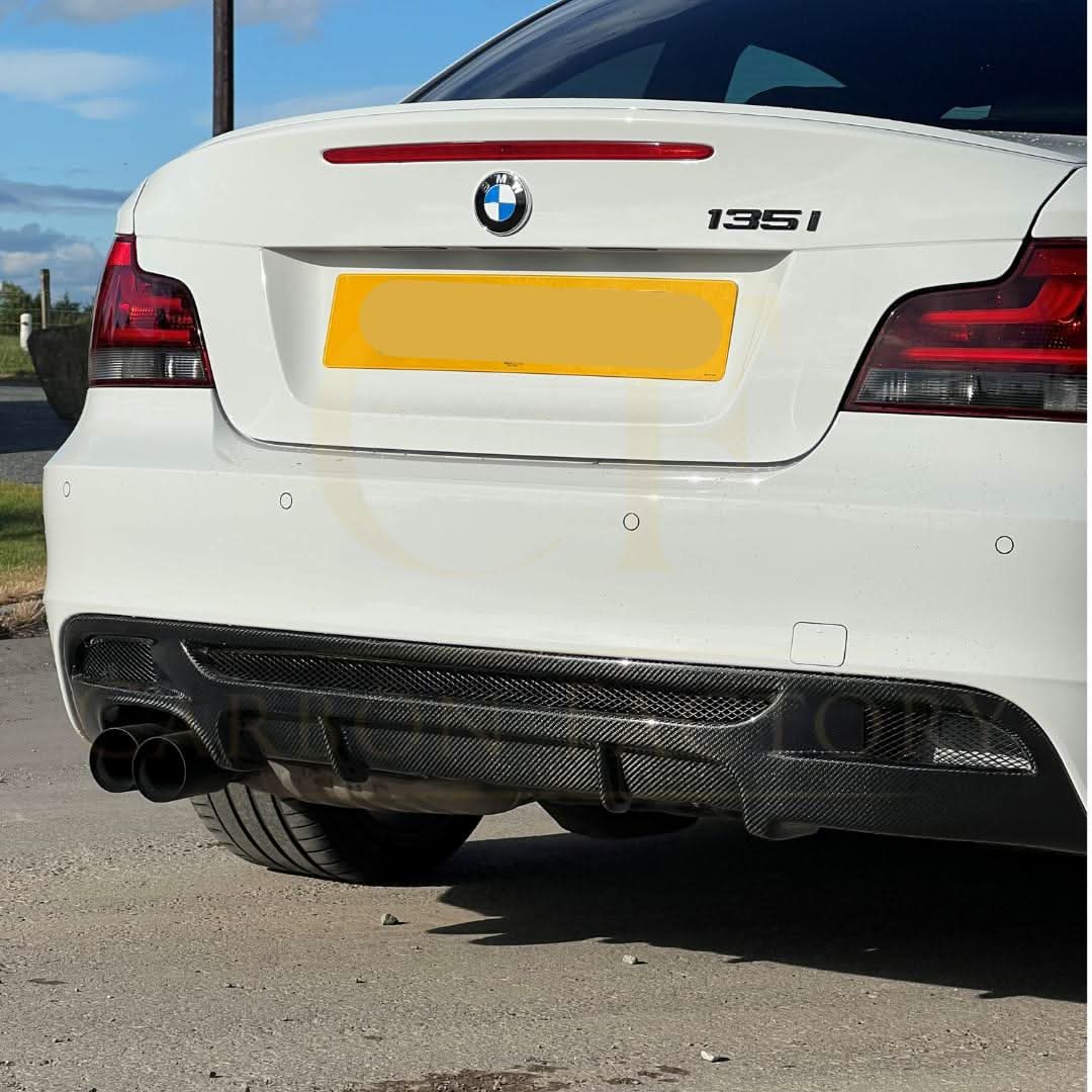 MP Style Carbon Fibre Rear Diffuser Twin Exhaust for BMW E82 E88 1 Series 04-13 - Carbon Factory