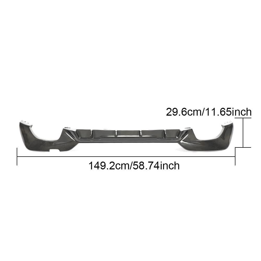 MP Style Carbon Fibre Rear Diffuser for BMW 3 Series G20 G21 Pre-LCI M Sport 19-22 - Carbon Factory