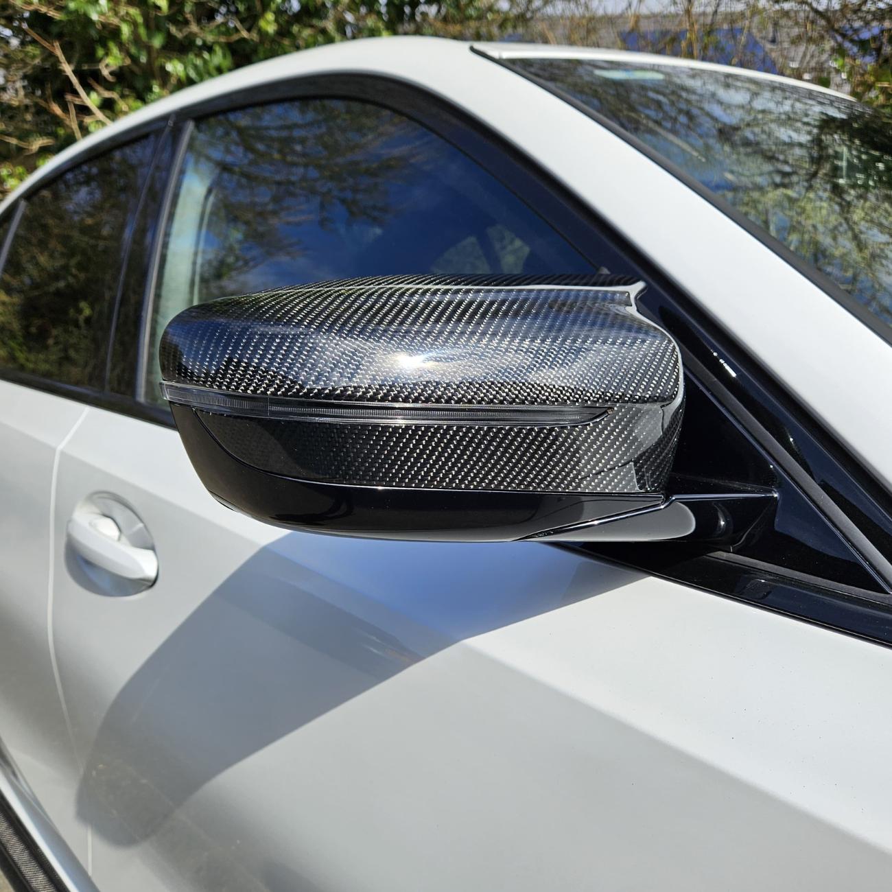 MP Style Carbon Fibre Replacement Mirror Covers for BMW G20 3 Series 17-25 - Carbon Factory
