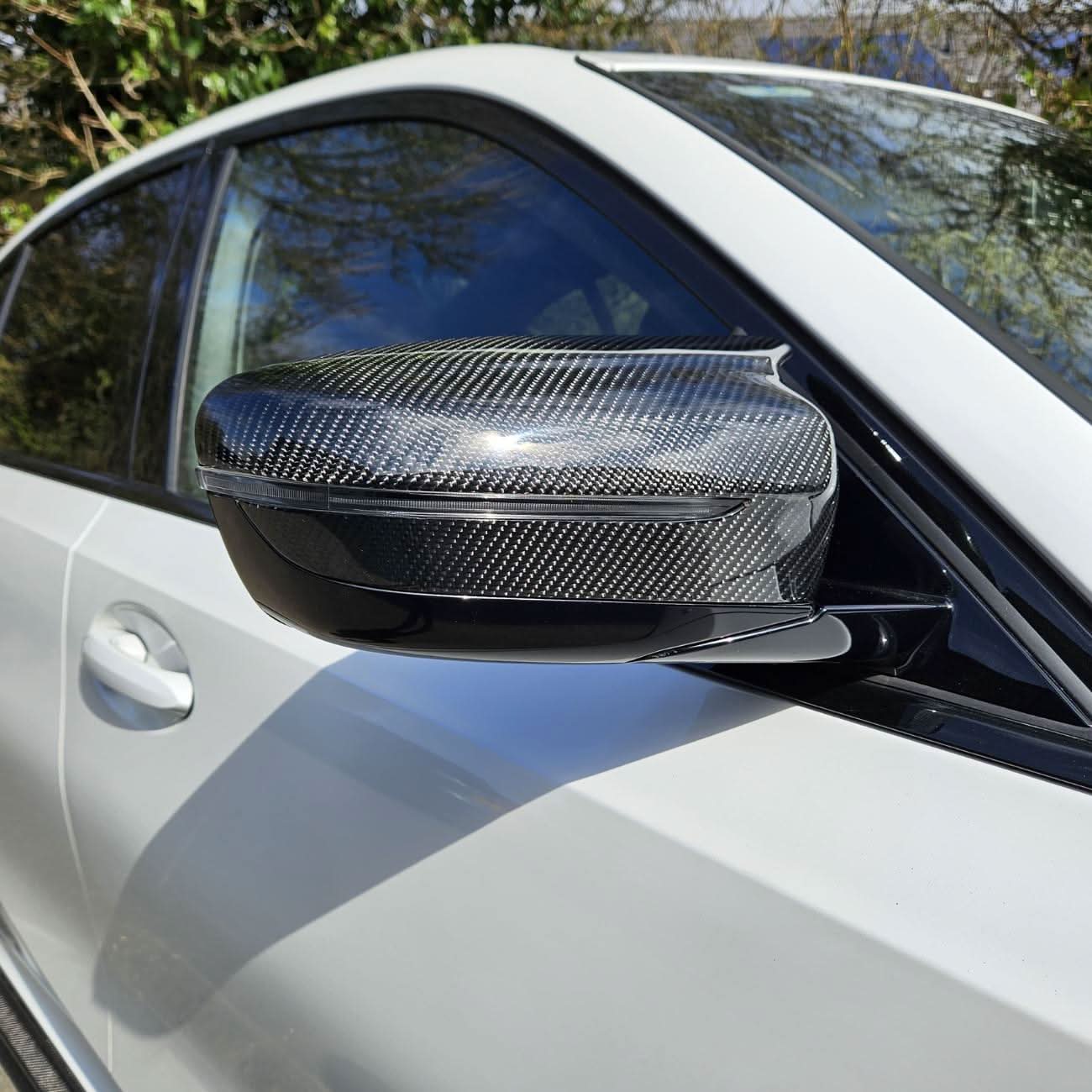 MP Style Carbon Fibre Replacement Mirror Covers for BMW G20 3 Series 17-25 - Carbon Factory