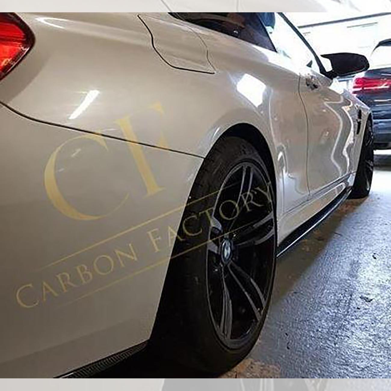 MP Style Carbon Fibre Side Skirt Extension for BMW F82 F83 M4 14-20-Carbon Factory