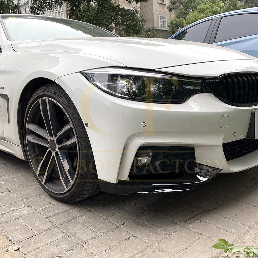 MP Style Gloss Black Front Splitter Upper Pieces for BMW F32 F33 F36 4 Series 14-20-Carbon Factory
