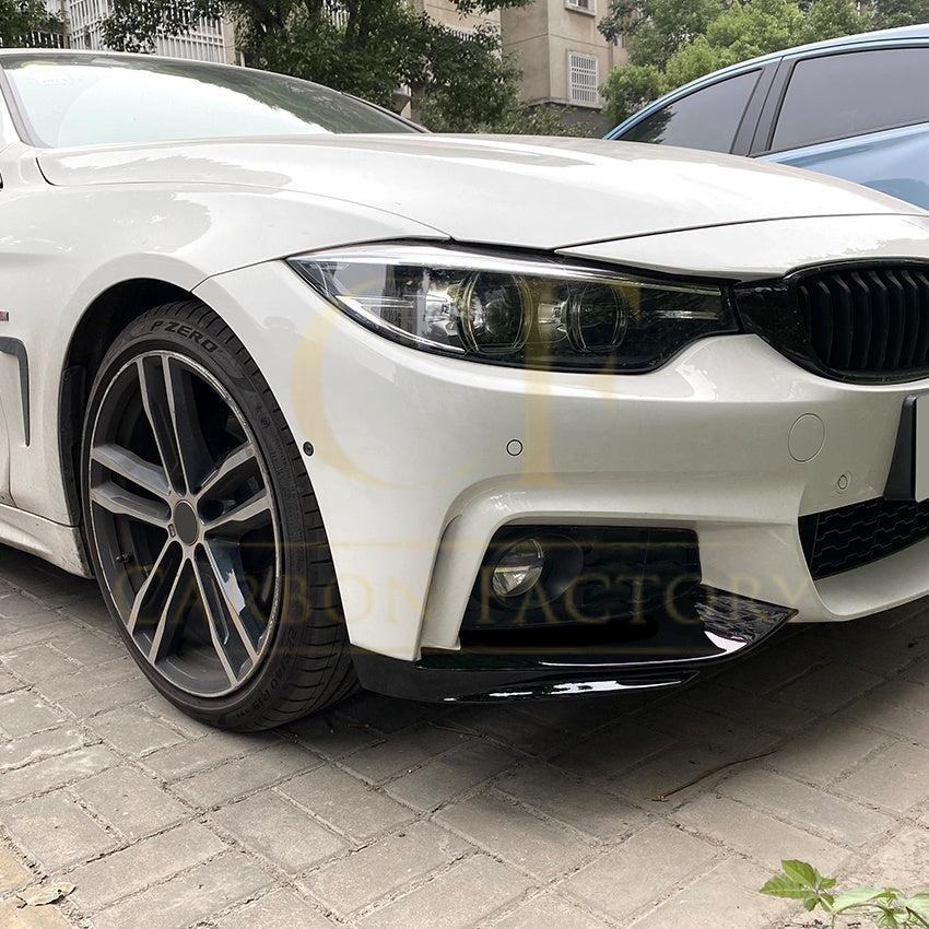 MP Style Gloss Black Front Splitter Upper Pieces for BMW F32 F33 F36 4 Series 14-20-Carbon Factory