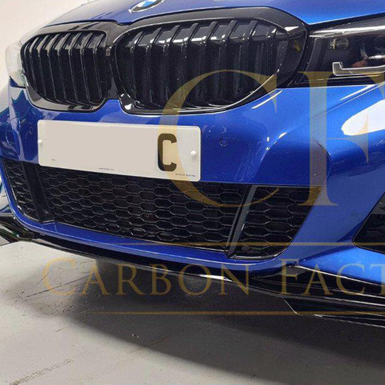 MP Style Gloss Black Front Splitter for BMW 3 Series G20 G21 Pre-LCI 19-21 - Carbon Factory