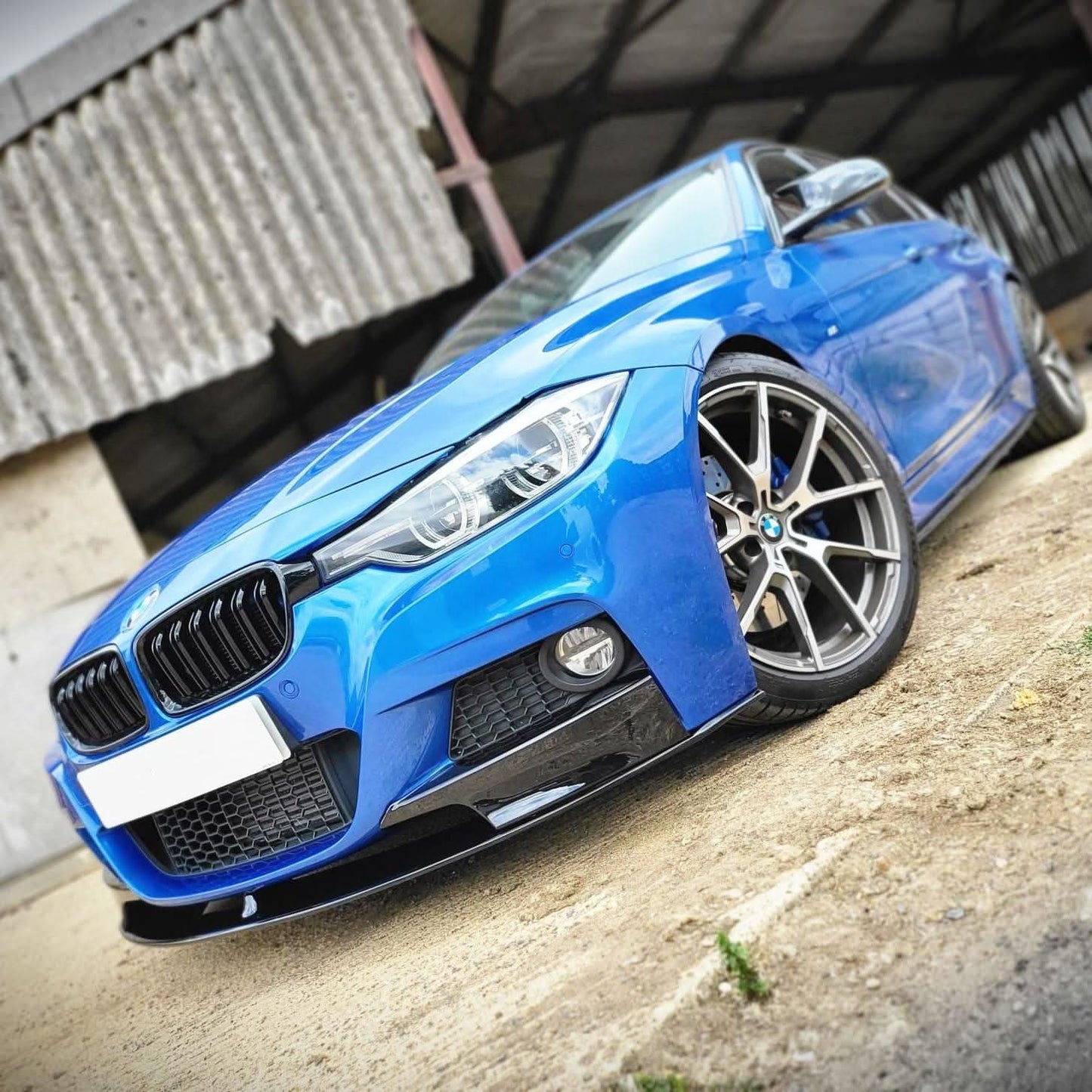 MP Style Gloss Black Front Splitter for BMW F30 F31 3 Series M Sport 12-19 - Carbon Factory