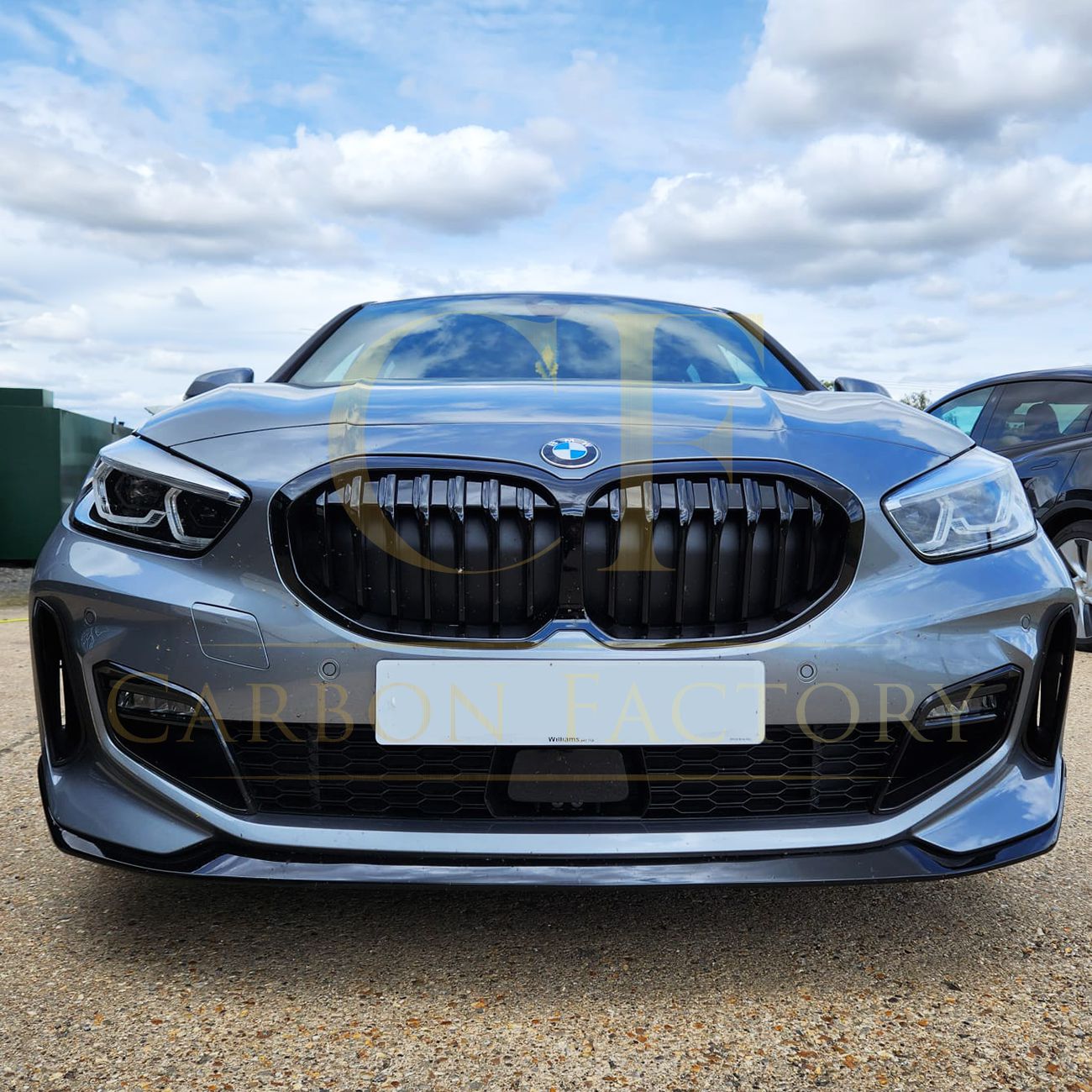 MP Style Gloss Black Front Splitter for BMW F40 1 Series 19-24 - Carbon Factory