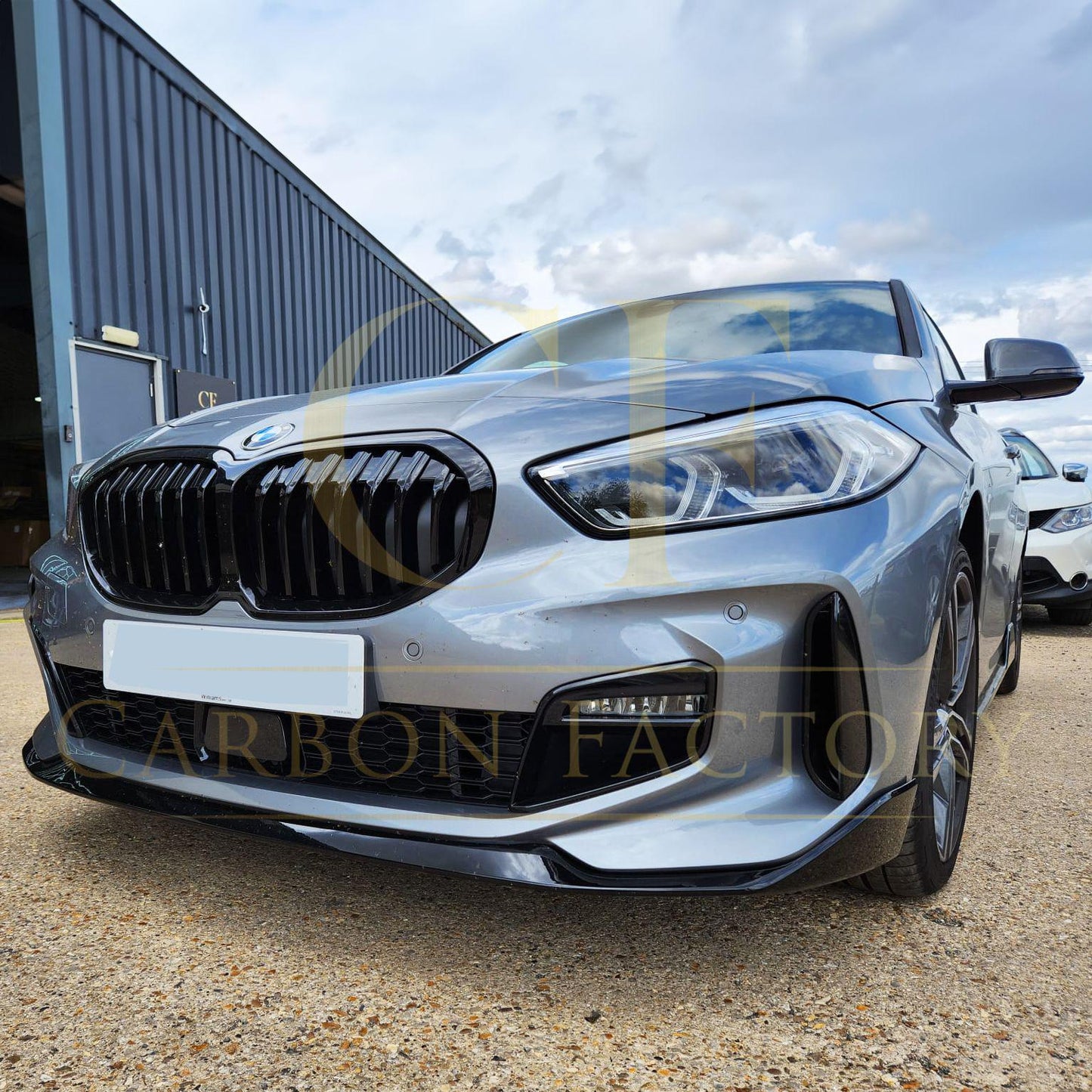MP Style Gloss Black Front Splitter for BMW F40 1 Series 19-24 - Carbon Factory