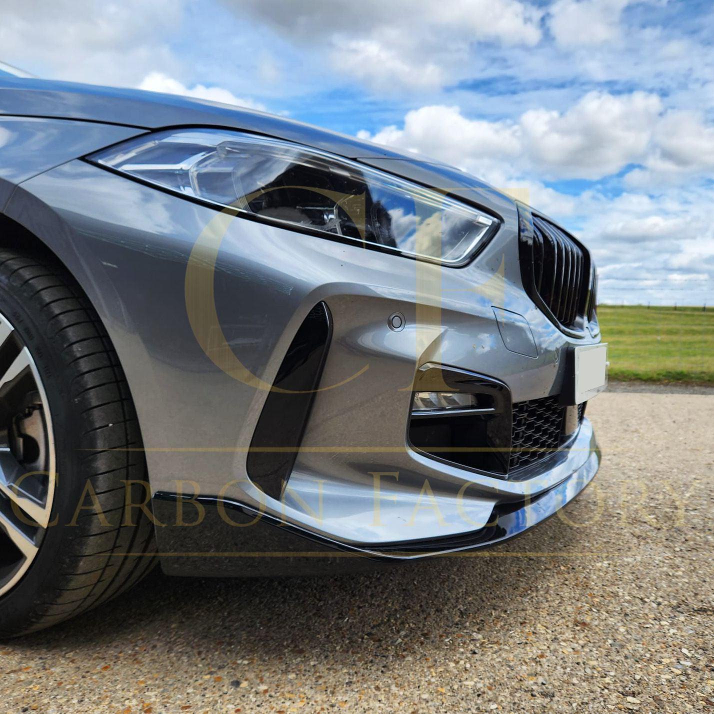 MP Style Gloss Black Front Splitter for BMW F40 1 Series 19-24 - Carbon Factory
