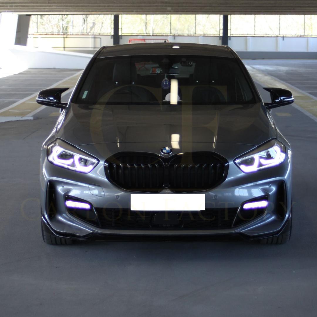 MP Style Gloss Black Front Splitter for BMW F40 1 Series 19-24 - Carbon Factory