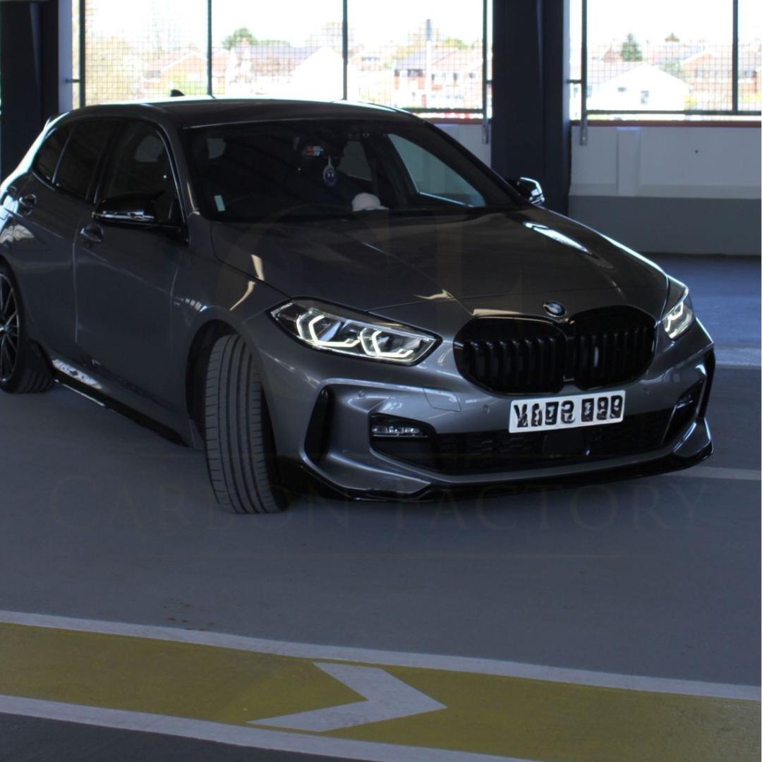 MP Style Gloss Black Front Splitter for BMW F40 1 Series 19-24 - Carbon Factory