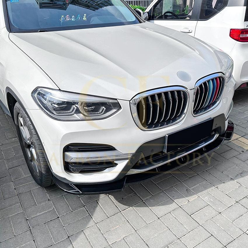 MP Style Gloss Black Front Splitter for BMW G01 X3 Pre-LCI Non M Sport 18-21-Carbon Factory