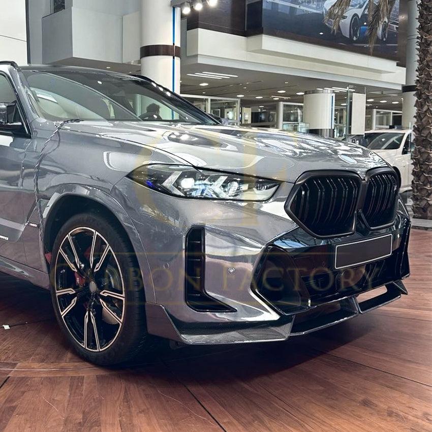 MP Style Gloss Black Front Splitter for BMW G06 X6 LCI 23-25-Carbon Factory