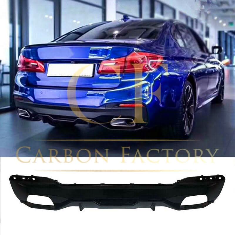 MP Style Gloss Black Rear Diffuser 2 Pieces for BMW G30 G31 5 Series M Sport 17-24 - Carbon Factory