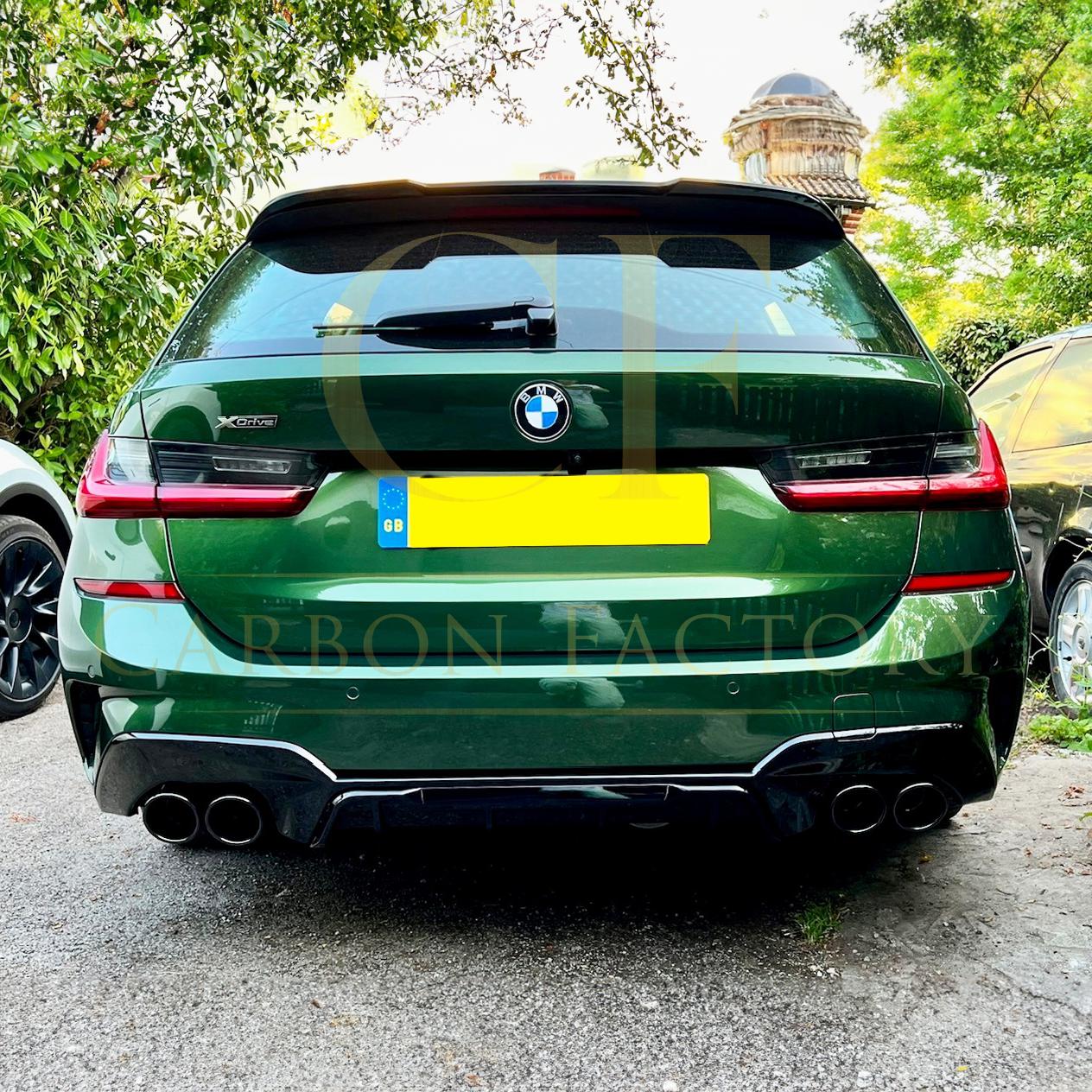 MP Style Gloss Black Rear Diffuser for BMW 3 Series G20 G21 340i Pre-LCI 19-22-Carbon Factory