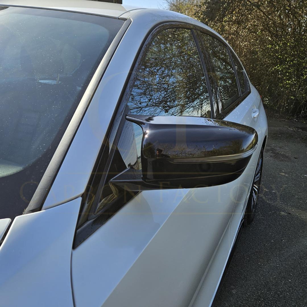 MP Style Gloss Black Replacement Mirror Covers for BMW G30 G31 5 Series 17-23-Carbon Factory