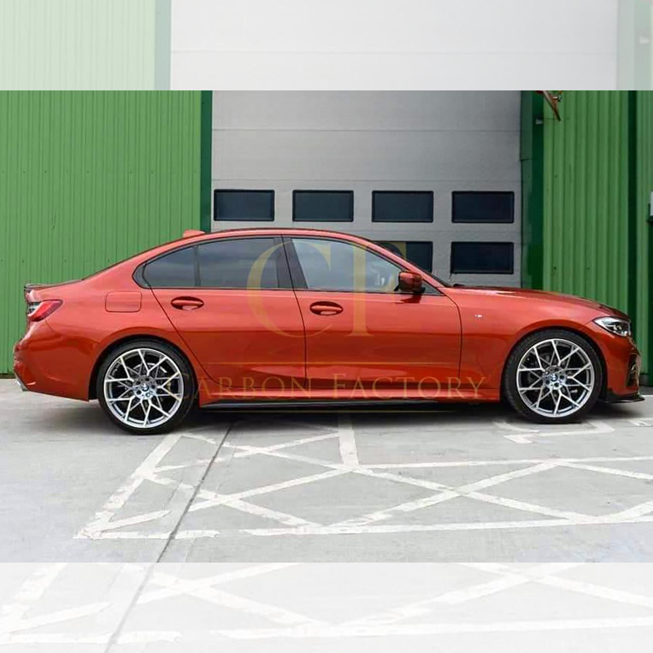 MP Style Gloss Black Side Skirts for BMW 3 Series G20 19-Present - Carbon Factory