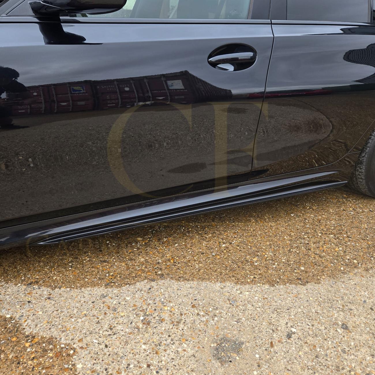 MP Style Gloss Black Side Skirts for BMW 3 Series G20 19-Present-Carbon Factory