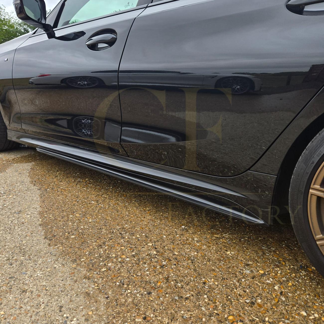 MP Style Gloss Black Side Skirts for BMW 3 Series G20 19-Present-Carbon Factory