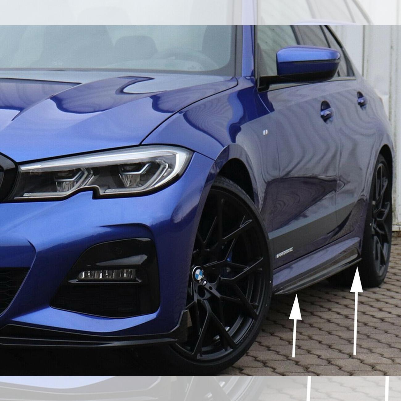 MP Style Gloss Black Side Skirts for BMW 3 Series G20 19-Present - Carbon Factory