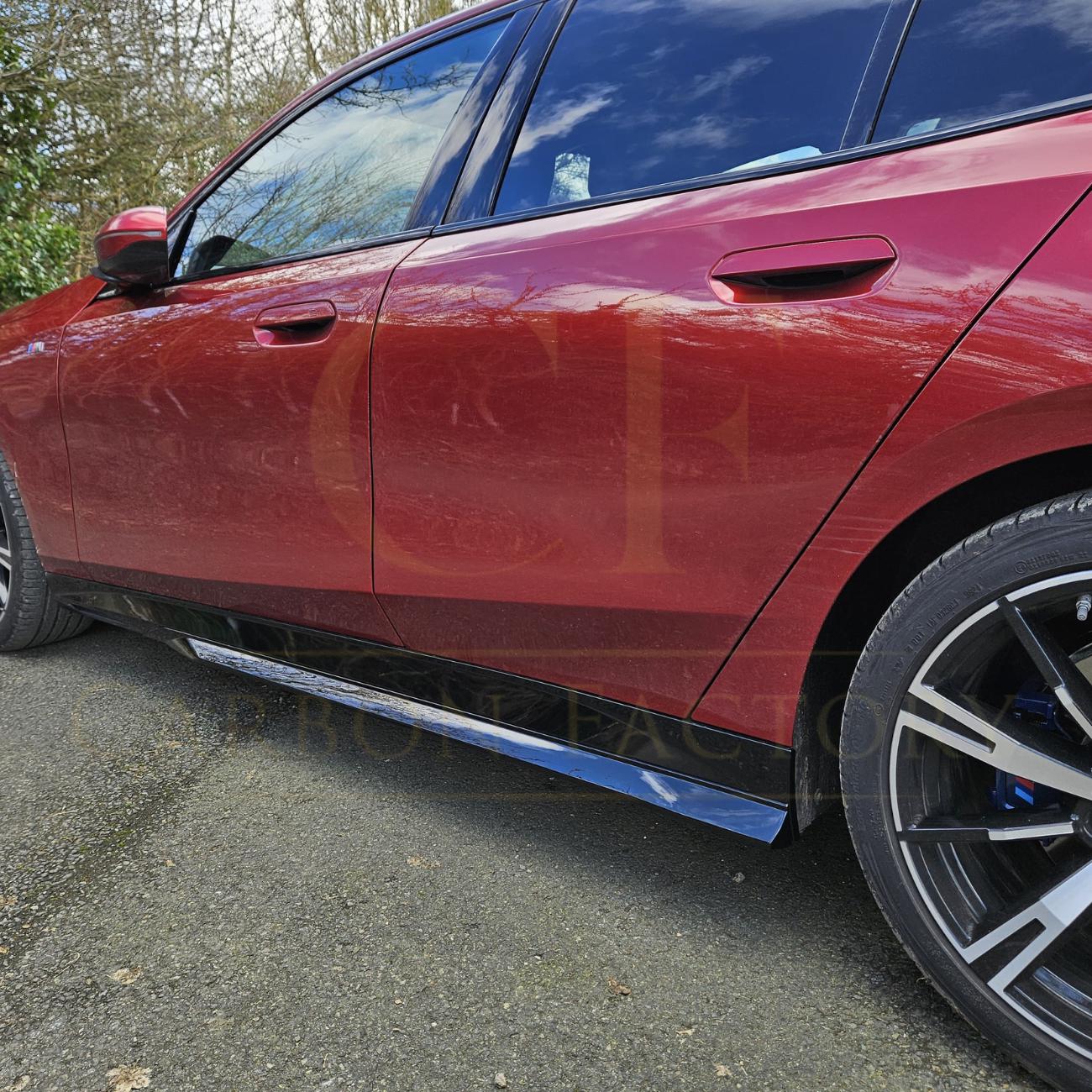 MP Style Gloss Black Side Skirts for BMW G60 5 Series 24-Present-Carbon Factory