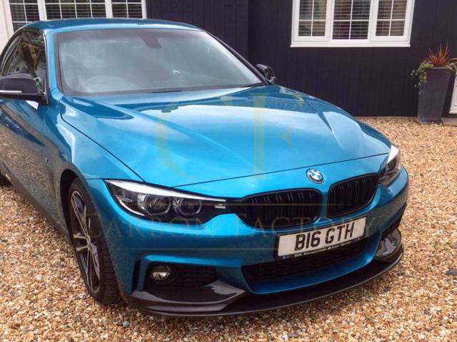 MP Style Pre-Preg Carbon Fibre Front Splitter Covers for BMW F32 F33 F36 4 Series 14-20-Carbon Factory