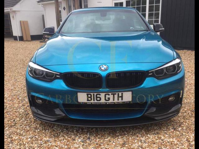 MP Style Pre-Preg Carbon Fibre Front Splitter Covers for BMW F32 F33 F36 4 Series 14-20-Carbon Factory