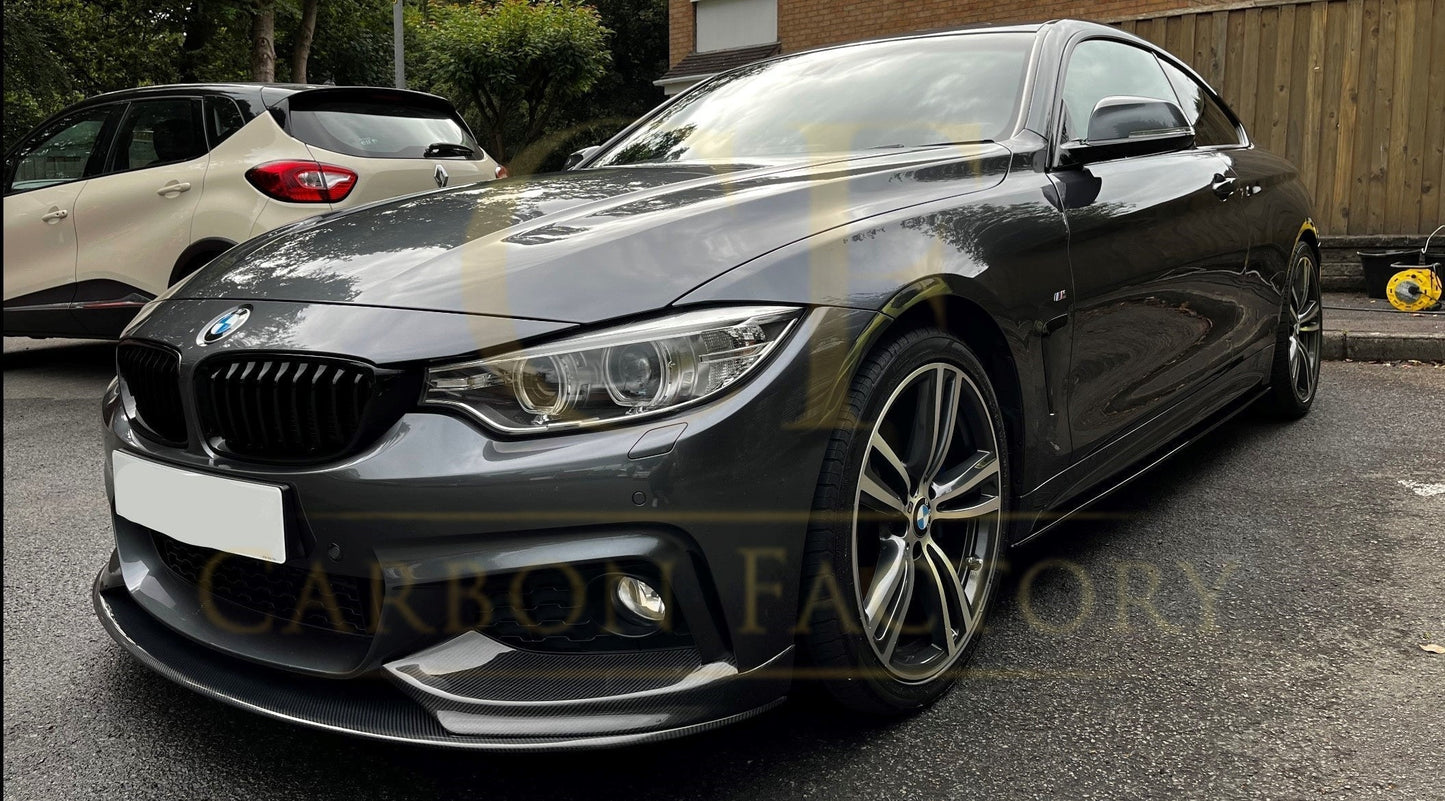 MP Style Pre-Preg Carbon Fibre Front Splitter Covers for BMW F32 F33 F36 4 Series 14-20-Carbon Factory