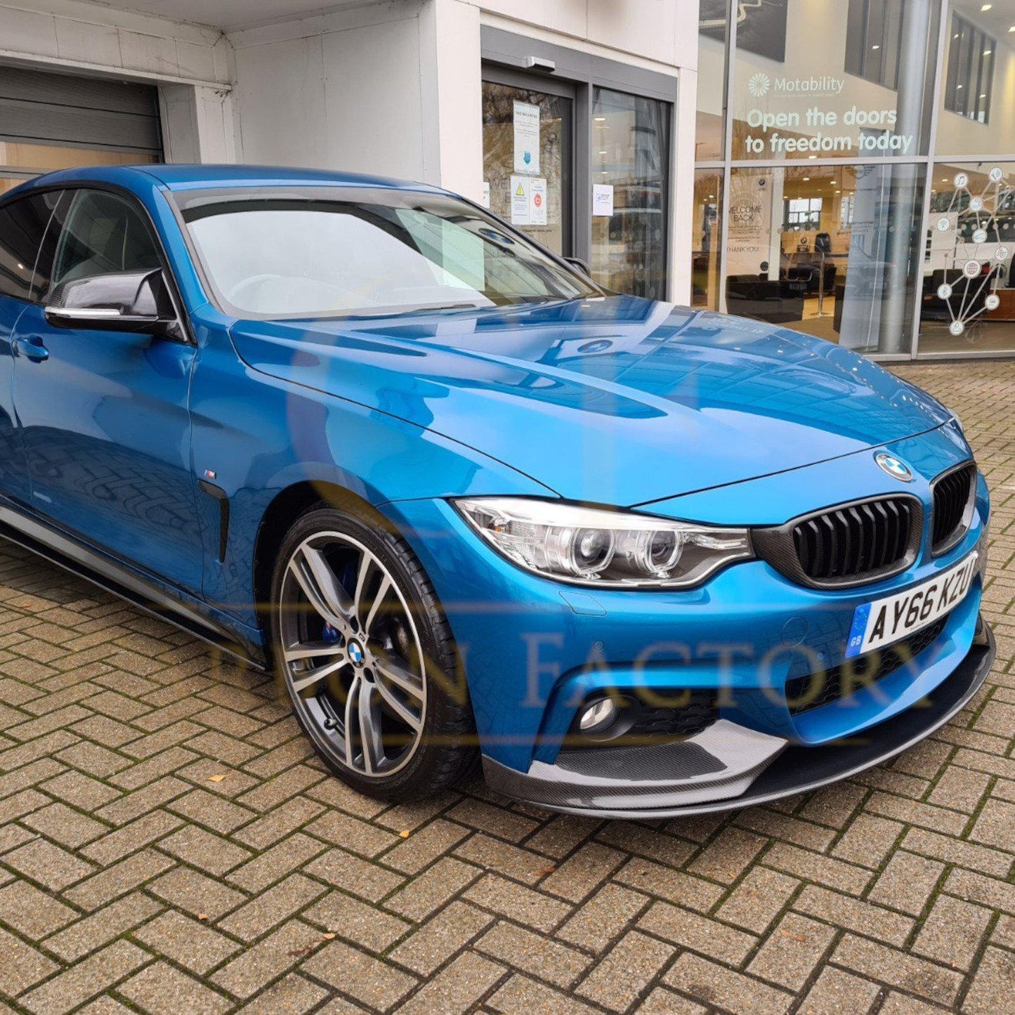 MP Style Pre-Preg Carbon Fibre Front Splitter Covers for BMW F32 F33 F36 4 Series 14-20-Carbon Factory