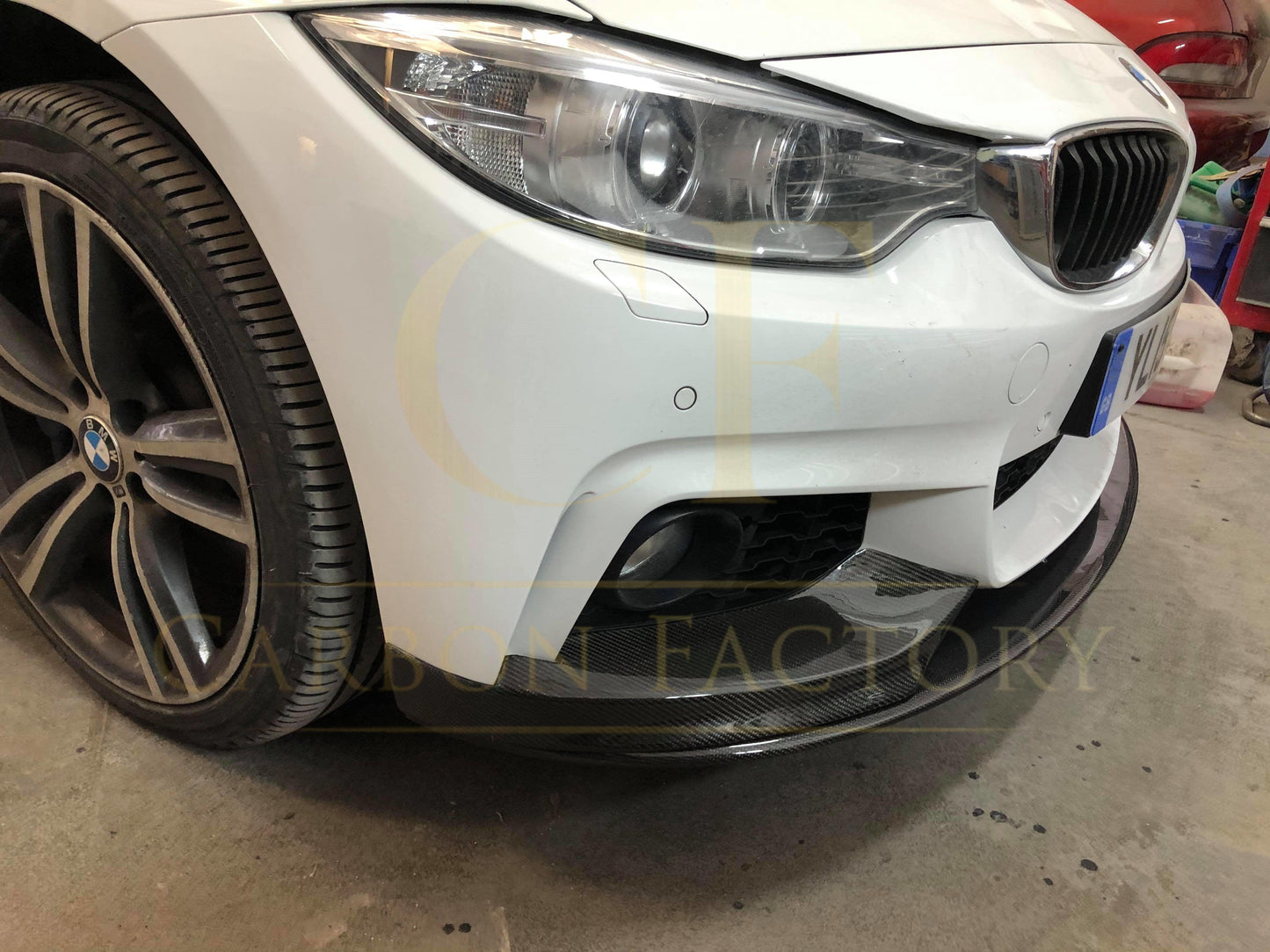 MP Style Pre-Preg Carbon Fibre Front Splitter Covers for BMW F32 F33 F36 4 Series 14-20-Carbon Factory