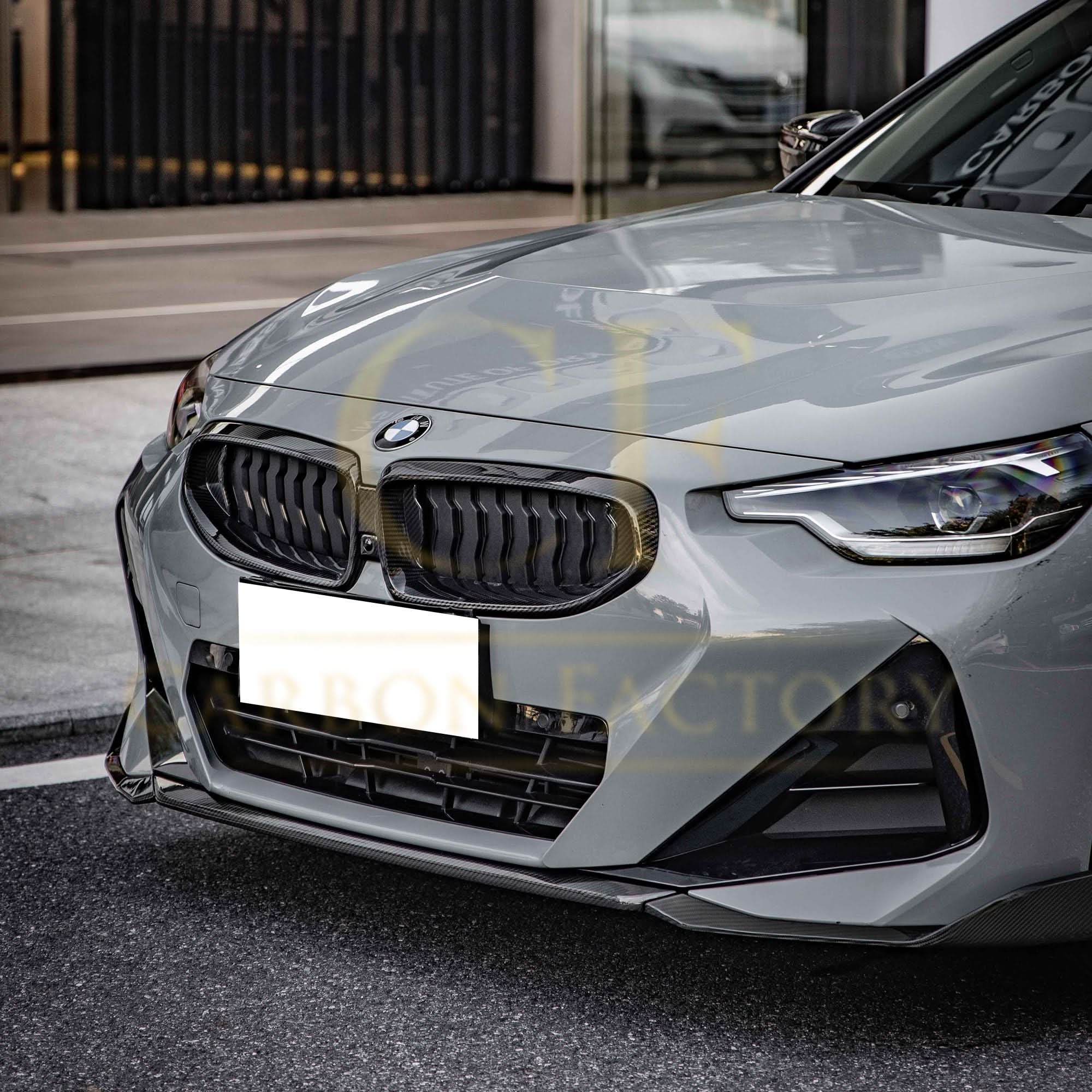 MP Style Pre-Preg Carbon Fibre Front Splitter for BMW 2 Series G42 Coupe 21-Present - Carbon Factory