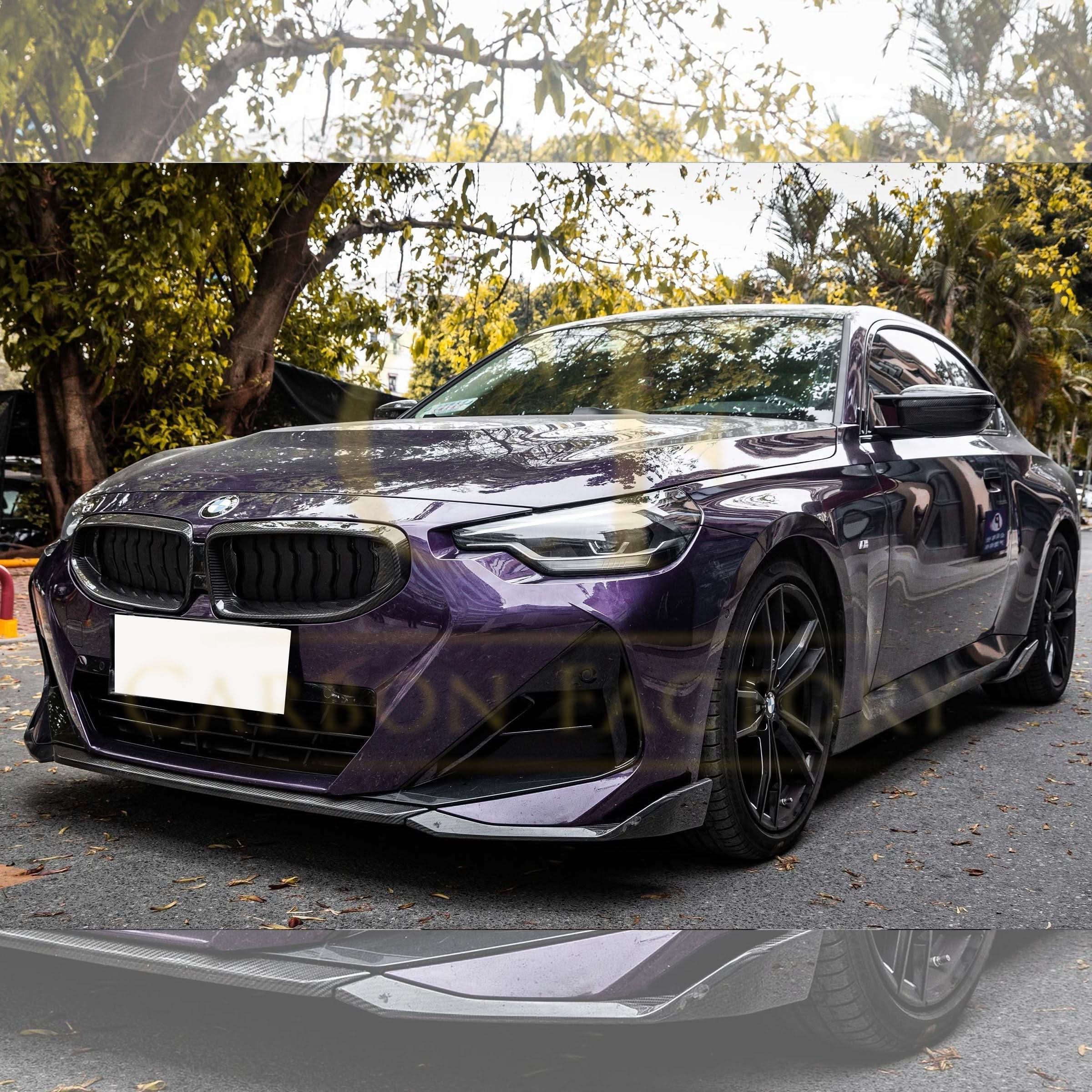 MP Style Pre-Preg Carbon Fibre Front Splitter for BMW 2 Series G42 Coupe 21-Present - Carbon Factory